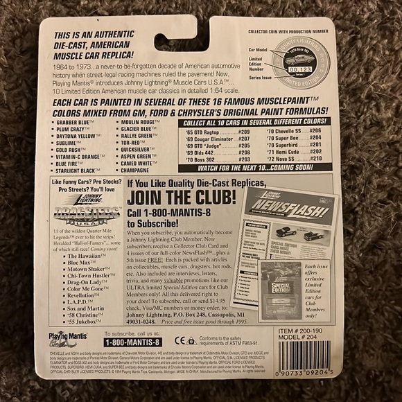 Johnny Lightning Limited Edition Muscle Car - Picture 3 of 3